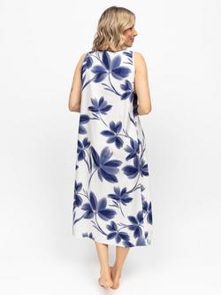 Cyberjammies Floral Sleeveless Nightdress, Navy - view 2, Navy
