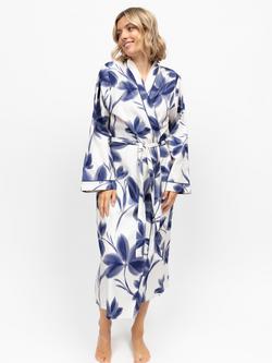 Cyberjammies Floral Dressing Gown, Navy, Navy
