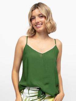 Cyberjammies Charlie V-Neck Camisole Pyjama Top, Green, Green