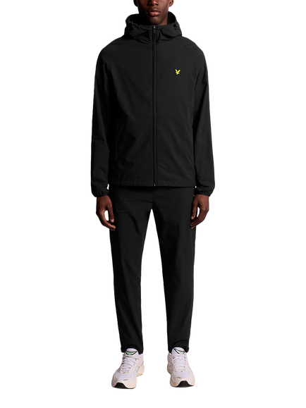 Lyle & Scott Active Hooded Zip Front Jacket - view 2, Jet Black