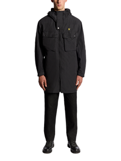Lyle & Scott Guard Hooded Zip Front Parka - view 2, Black Ice