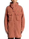 Lyle & Scott Guard Hooded Zip Front Parka, Brick