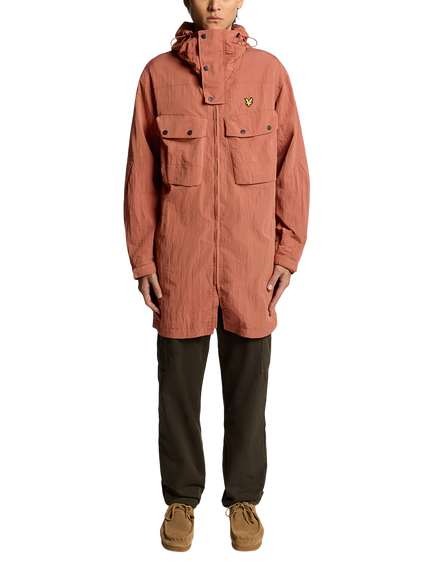 Lyle & Scott Guard Hooded Zip Front Parka - view 2, Brick
