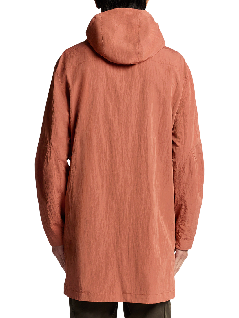 Product image 4 of 7, which shows Lyle & Scott Guard Hooded Zip Front Parka, Brick, XS