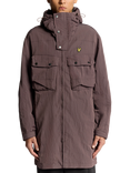 Lyle & Scott Guard Hooded Zip Front Parka, Espresso