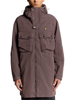 Lyle & Scott Guard Hooded Zip Front Parka, Espresso