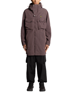 Lyle & Scott Guard Hooded Zip Front Parka - view 2, Espresso