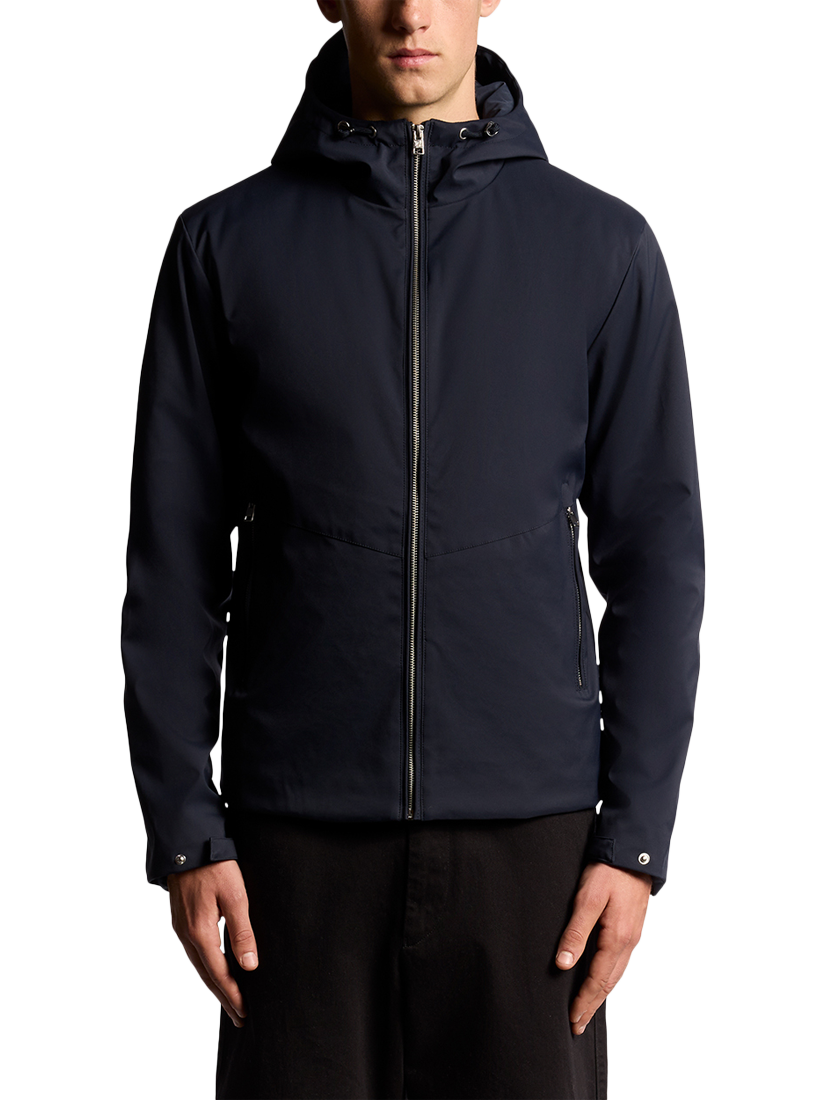 Product image 1 of 7, which shows Lyle & Scott Hooded Zip Front Shell Jacket, Dark Navy, XXL