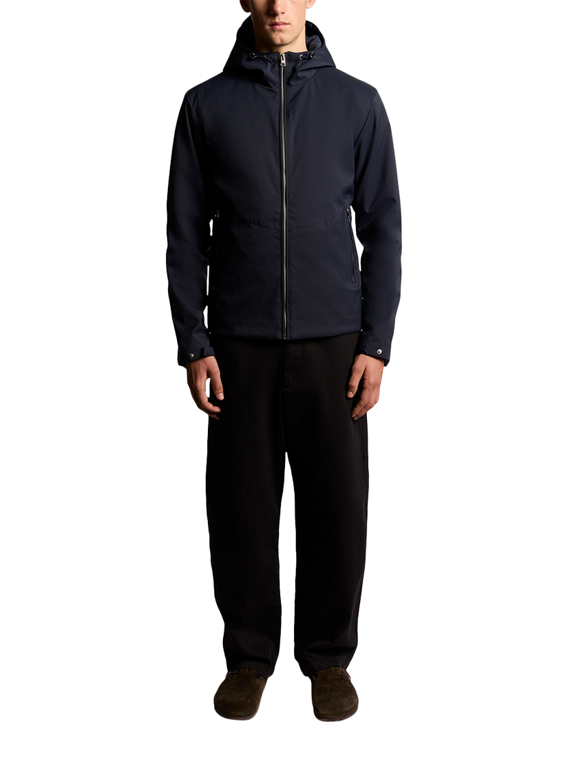 Product image 2 of 7, which shows Lyle & Scott Hooded Zip Front Shell Jacket, Dark Navy, XXL