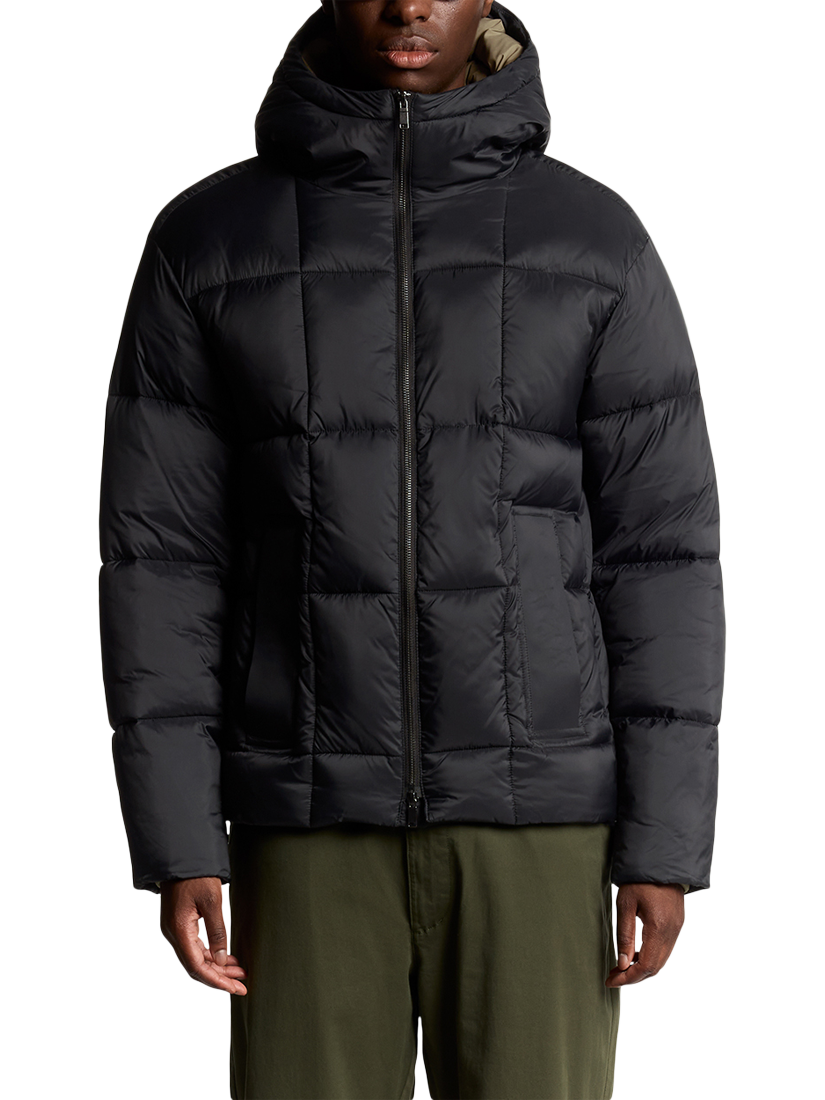 Product image 1 of 7, which shows Lyle & Scott Square Wadded Puffer Jacket, Black, XXL