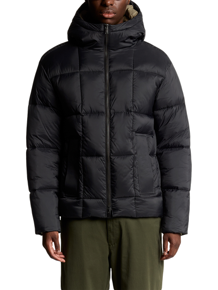 Lyle & Scott Square Wadded Puffer Jacket, Black, Black