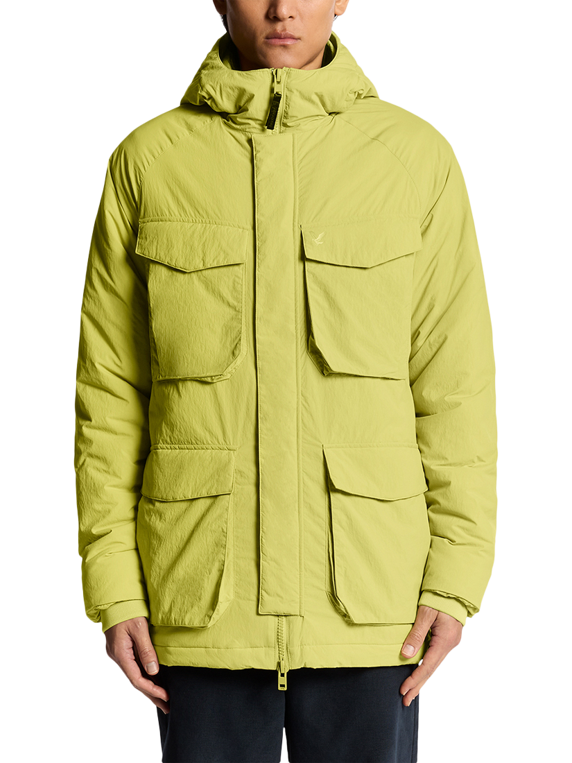 Product image 1 of 7, which shows Lyle & Scott Technical Wadded Parka, Pale Willow, XS