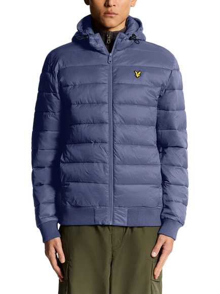 Lyle & Scott Hooded Zip Front Puffer Jacket, Graystone