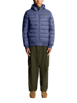 Lyle & Scott Hooded Zip Front Puffer Jacket - view 2, Graystone