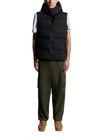 Lyle & Scott Hooded Zip Front Gilet - view 2, Jet Black
