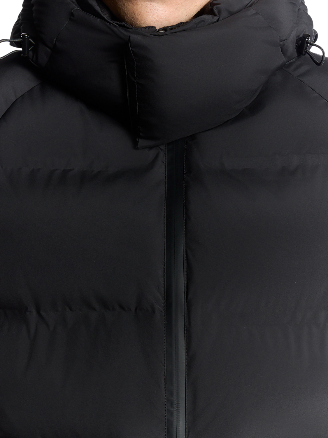 Product image 3 of 6, which shows Lyle & Scott Hooded Zip Front Gilet, Jet Black, XXL