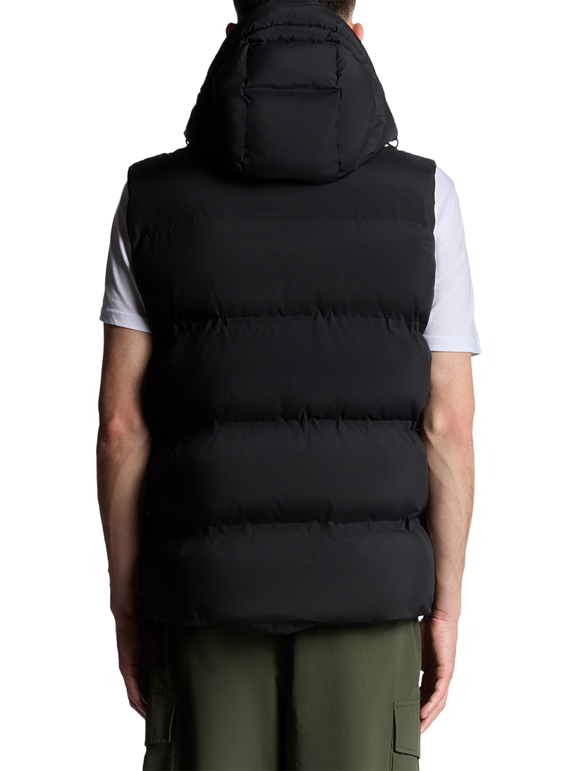 Product image 4 of 6, which shows Lyle & Scott Hooded Zip Front Gilet, Jet Black, XXL