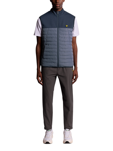 Lyle & Scott Sports Fleece Zip Front Gilet - view 2, True Indigo/Steel