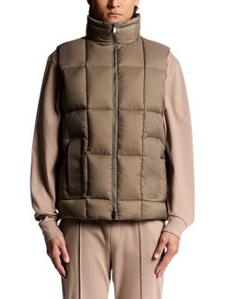 Lyle & Scott Zip Front Quilted Gilet, Falcon