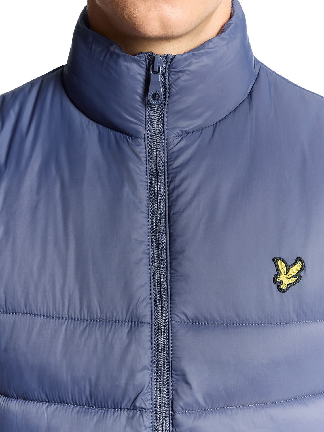 Product image 3 of 7, which shows Lyle & Scott Wadded Gilet, X854 Graystone, XXXL