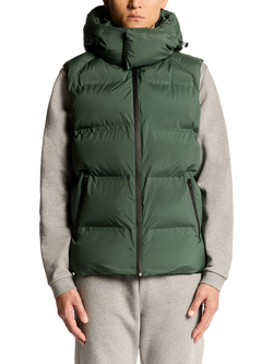 Lyle & Scott Hooded Zip Front Puffer Jacket, Dark Pine