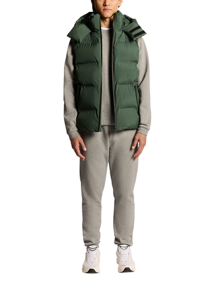 Lyle & Scott Hooded Zip Front Puffer Jacket - view 2, Dark Pine
