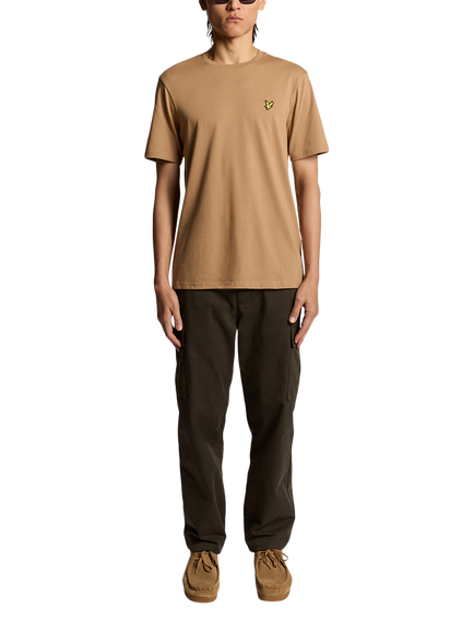 Lyle & Scott Plain Cotton T-Shirt - view 2, X851 Tigers Eye