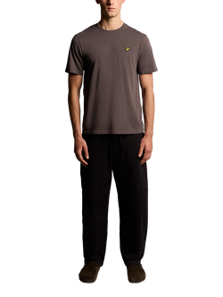 Lyle & Scott Crew Neck Cotton T-Shirt - view 2, Espresso