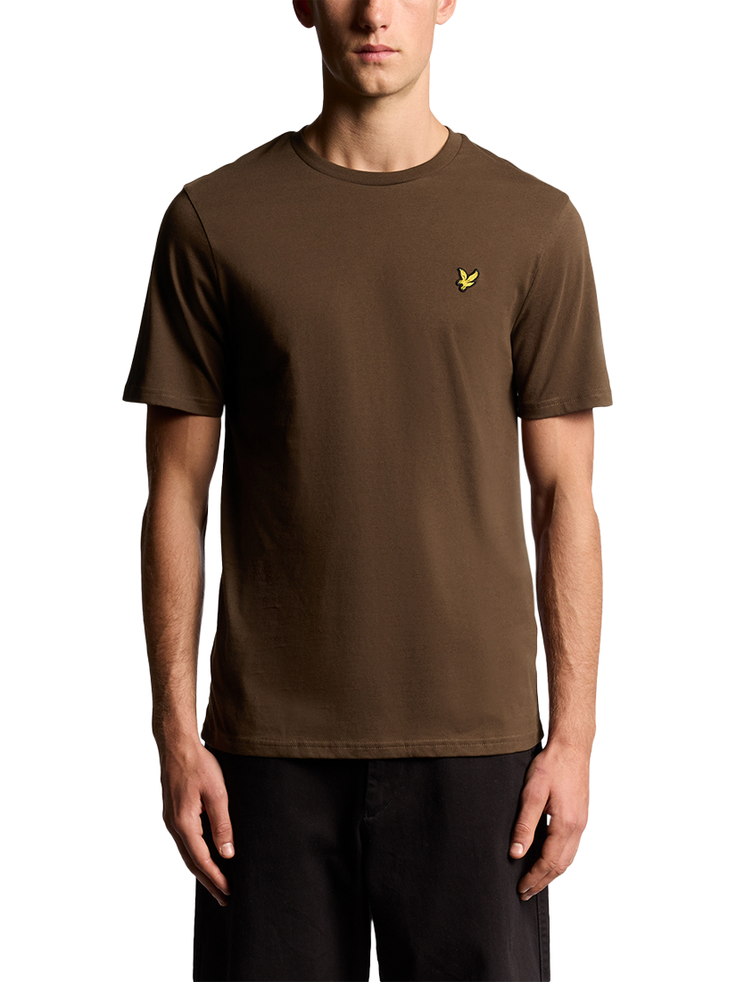 Product image 1 of 6, which shows Lyle & Scott Crew Neck Cotton T-Shirt, Deep Sepia, XS