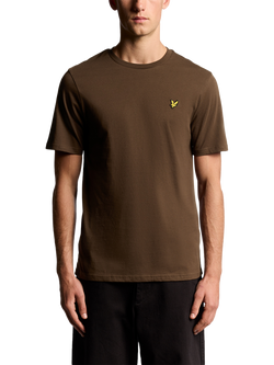Lyle & Scott Crew Neck Cotton T-Shirt, Deep Sepia