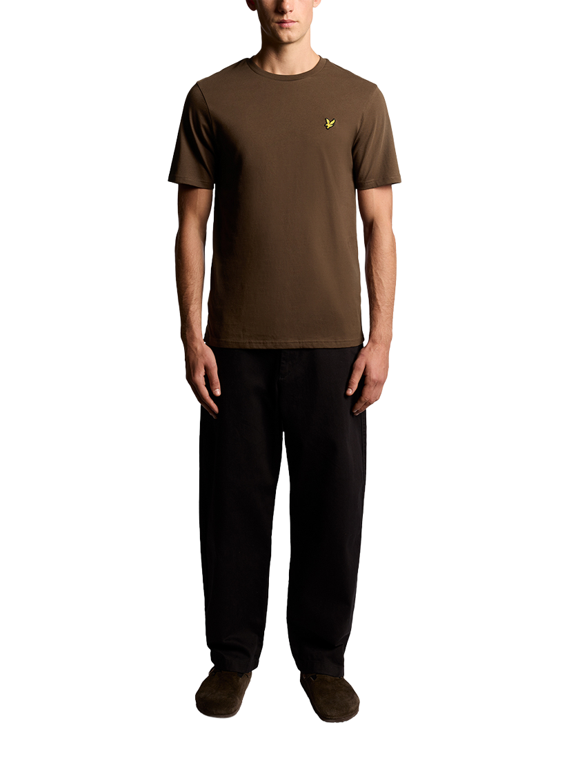 Product image 2 of 6, which shows Lyle & Scott Crew Neck Cotton T-Shirt, Deep Sepia, XS