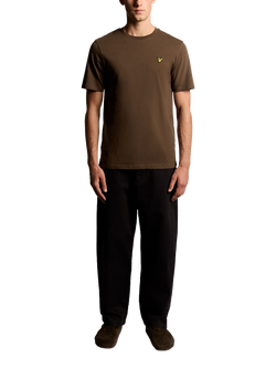 Lyle & Scott Crew Neck Cotton T-Shirt - view 2, Deep Sepia