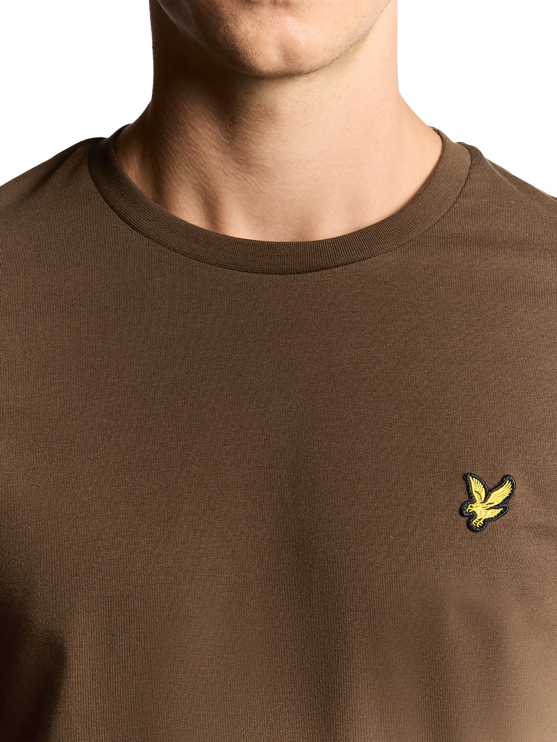 Product image 3 of 6, which shows Lyle & Scott Crew Neck Cotton T-Shirt, Deep Sepia, XS