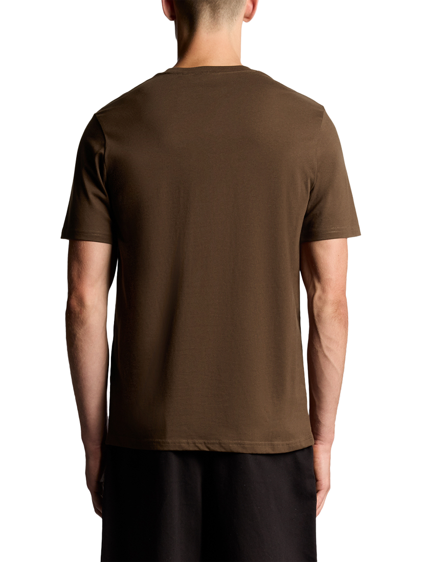Product image 4 of 6, which shows Lyle & Scott Crew Neck Cotton T-Shirt, Deep Sepia, XS
