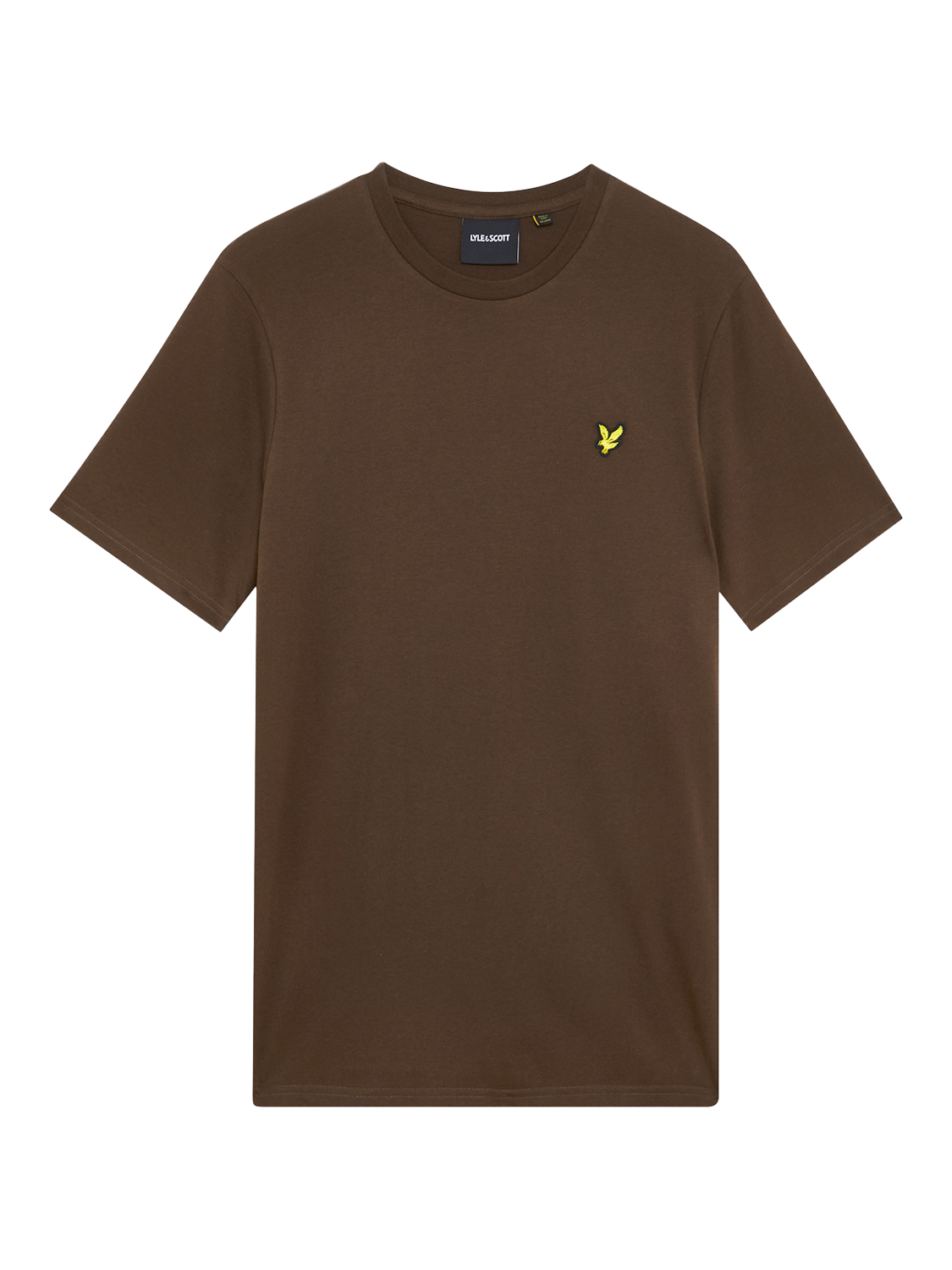 Product image 5 of 6, which shows Lyle & Scott Crew Neck Cotton T-Shirt, Deep Sepia, XS