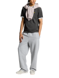 Lyle & Scott Ringer Cotton T-Shirt, Gunmetal/White