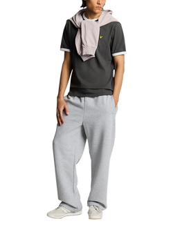 Lyle & Scott Ringer Cotton T-Shirt - view 2, Gunmetal/White