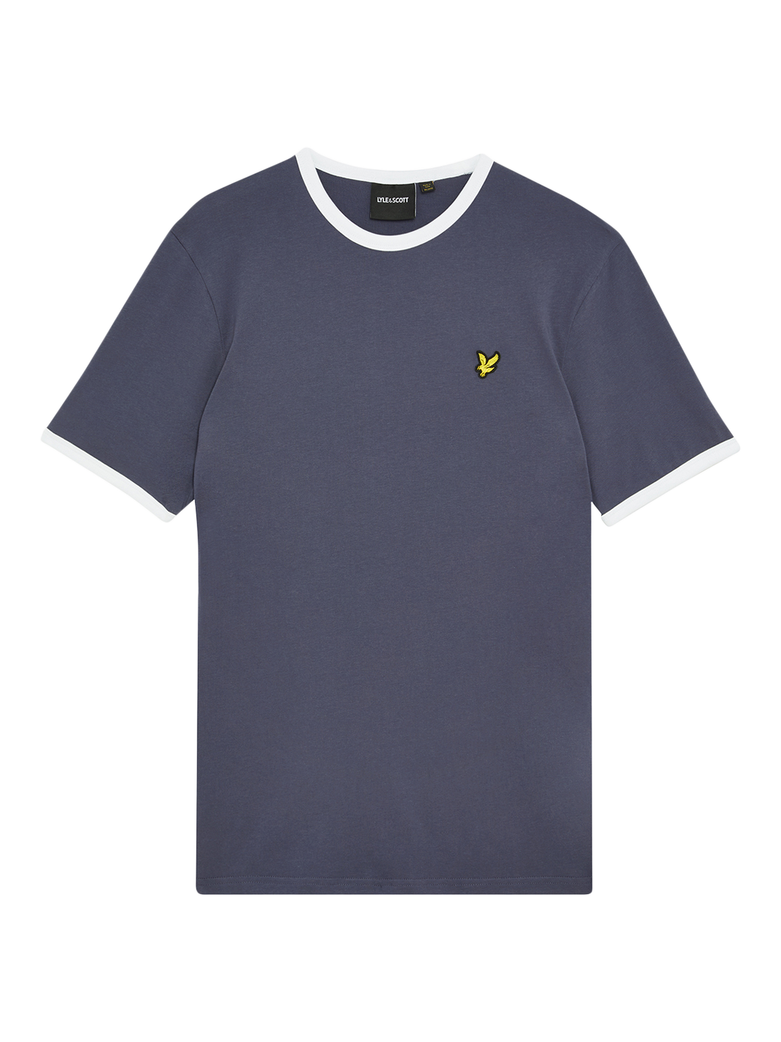 Product image 5 of 6, which shows Lyle & Scott Ringer Cotton T-Shirt, Graystone/White, XXL