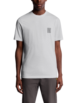 Lyle & Scott Cotton Blend Regular Fit Short Sleeve Rubberised Logo T-Shirt, White