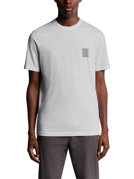 Lyle & Scott Cotton Blend Regular Fit Short Sleeve Rubberised Logo T-Shirt, White