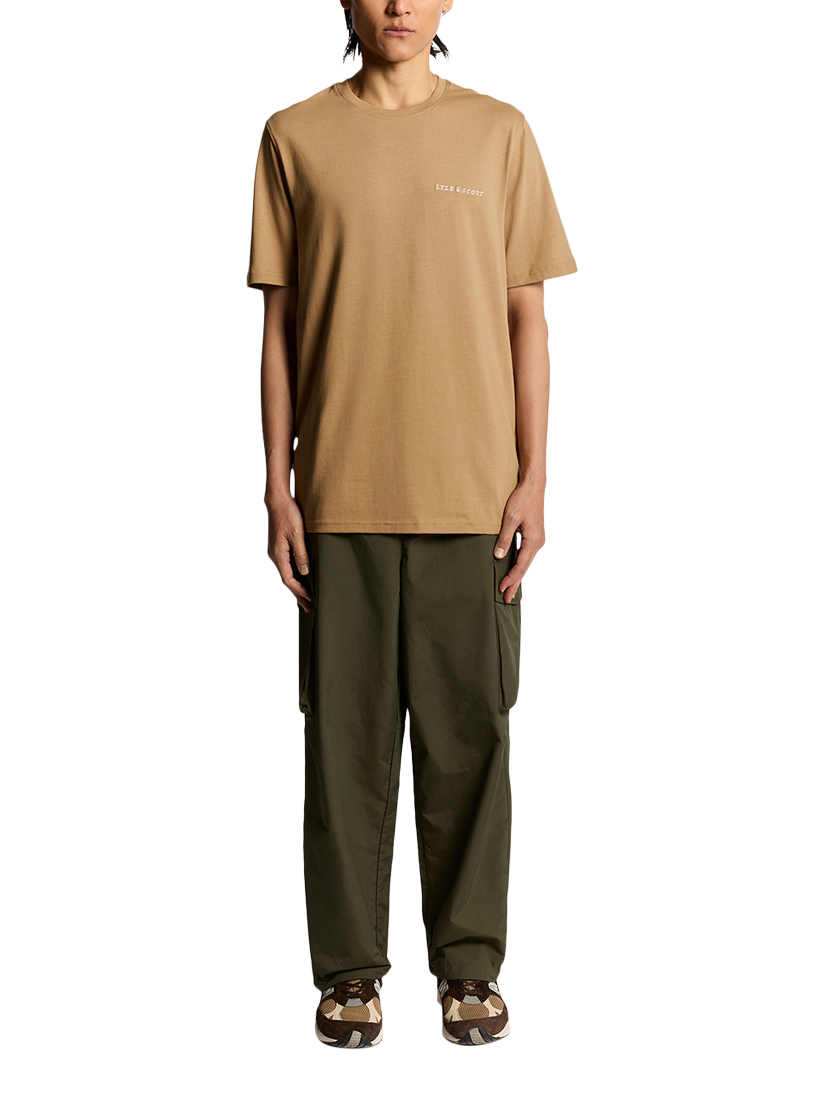 Product image 2 of 6, which shows Lyle & Scott Script Cotton T-Shirt, Tigers Eye, XS