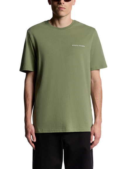 Lyle & Scott Script Cotton T-Shirt, Fatigue Olive