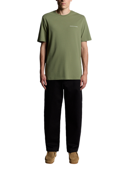 Lyle & Scott Script Cotton T-Shirt - view 2, Fatigue Olive