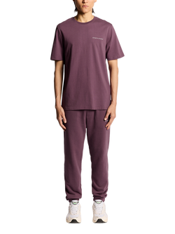 Lyle & Scott Script Cotton T-Shirt - view 2, Dusky Maroon