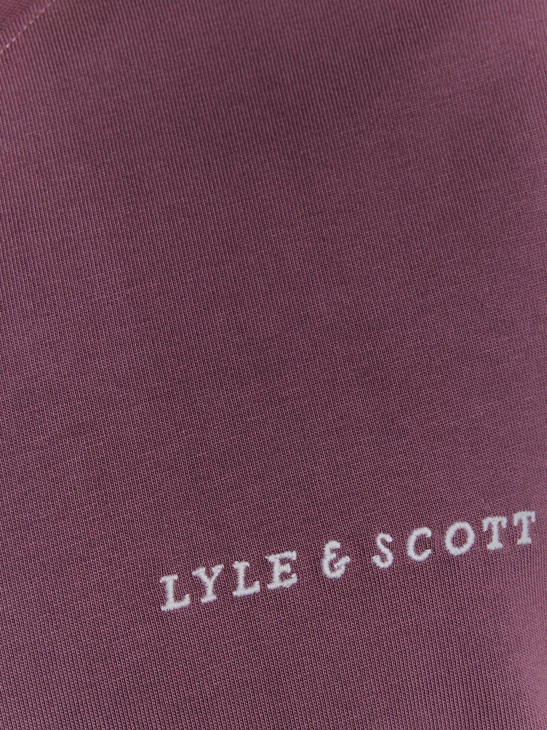 Product image 6 of 6, which shows Lyle & Scott Script Cotton T-Shirt, Dusky Maroon, XS