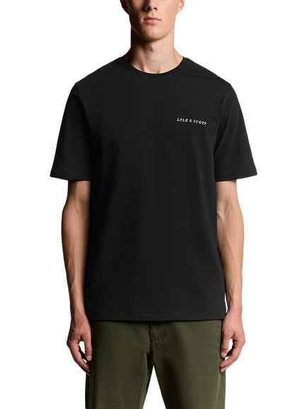 Lyle & Scott Cotton Regular Fit Short Sleeve Embroidered Logo T-Shirt, Jet Black