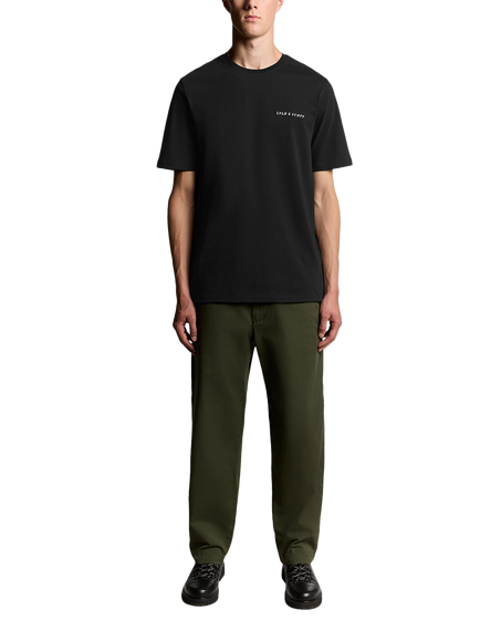 Lyle & Scott Cotton Regular Fit Short Sleeve Embroidered Logo T-Shirt - view 2, Jet Black