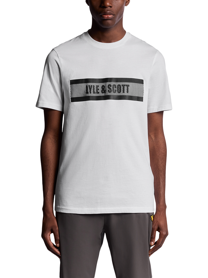 Product image 1 of 6, which shows Lyle & Scott Logo Graphic Print Cotton Blend T-Shirt, White, XXL
