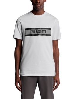 Lyle & Scott Logo Graphic Print Cotton Blend T-Shirt, White