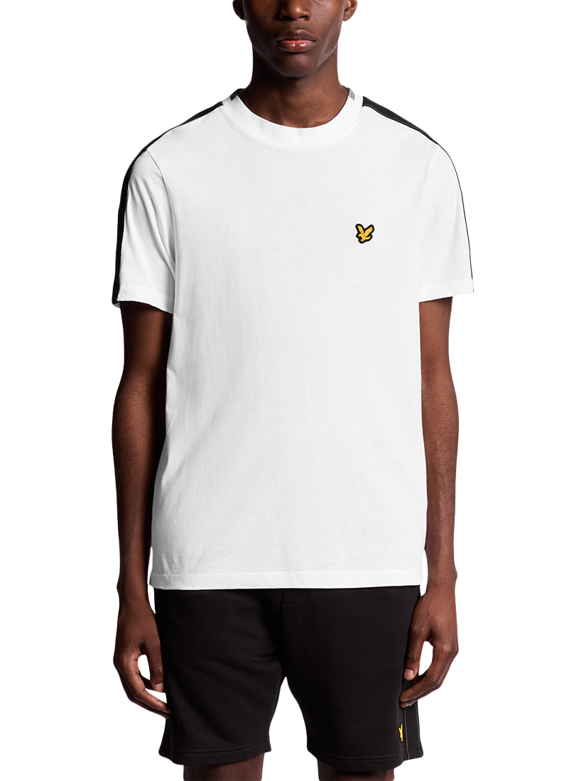 Product image 1 of 6, which shows Lyle & Scott Tape Cotton Blend T-Shirt, White, XXL